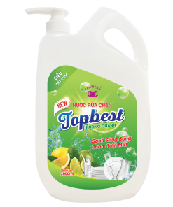 Nước rửa chén TOPBEST hương xả chanh 2L